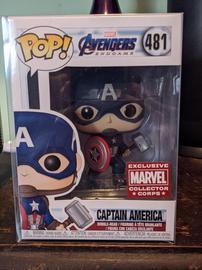 Funko Pop 481 Marvel Avengers Endgame Captain America w/ Mjolnir MCC -  Authentic