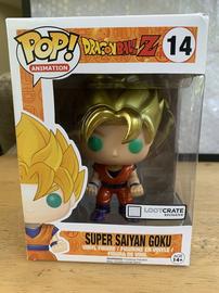 Mavin  Funko Pop Animation 14 Dragon Ball Z Super Saiyan Goku 2 Loose OOB