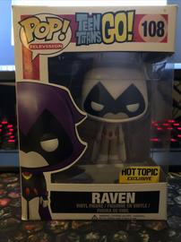 Funko Pop! television Raven White #108 Teen Titans Go! Hot Topic Exclusive