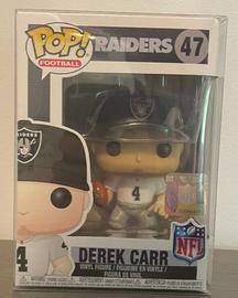 Funko Pop! Sports #47 Derek Carr Oakland/Las Vegas Raiders White, Authentic