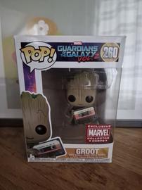 Groot Funko Pop #260 Exclusive Baby Groot With Mixtape Marvel Collector  Corps