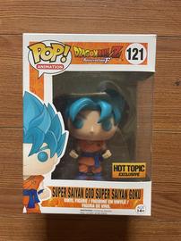 Funko Pop! Dragon Ball Z Super Saiyan God Super Saiyan Goku Blue #121 OOB