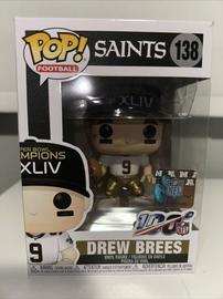 Funko Pop! NFL Football Drew Brees Super Bowl XLIV Champions Vinyl Figure - Drew  Brees Funko Pop #138 New Orleans Saints Figure + 1 NFL Trading Card + 1  Cardboard Pop Protector