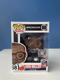 Pop NFL: Von Miller Denver Pop # 60 Vinyl Figure (Bundled with EcoTek Pop  Box Protector Case)