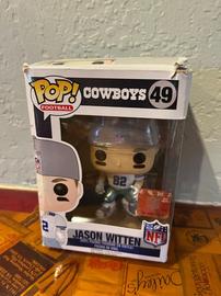 Jason Witten Signed Cowboys #49 Funko Pop! Vinyl Figure (Schwartz COA) (See  Description)