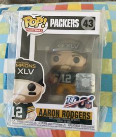 Funko POP! Football NFL Packers AARON RODGERS Champions XLV #43 w/ Pro –  Toystops