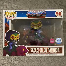 skeletor on panthor flocked funko pop