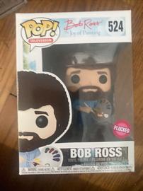 bob ross flocked funko pop