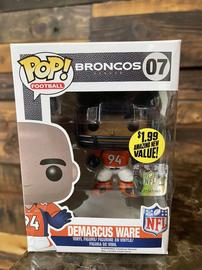 Funko Pop! NFL Denver Broncos Demarcus Ware #07 Rare Vaulted *damaged box*